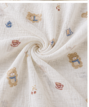 Muslin Baby Swaddle - Bear